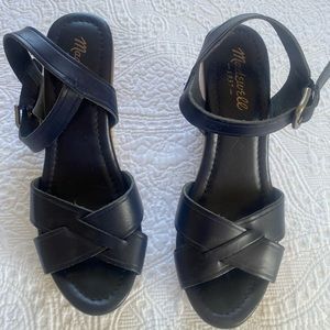Madewell Navy Wedge Shoes